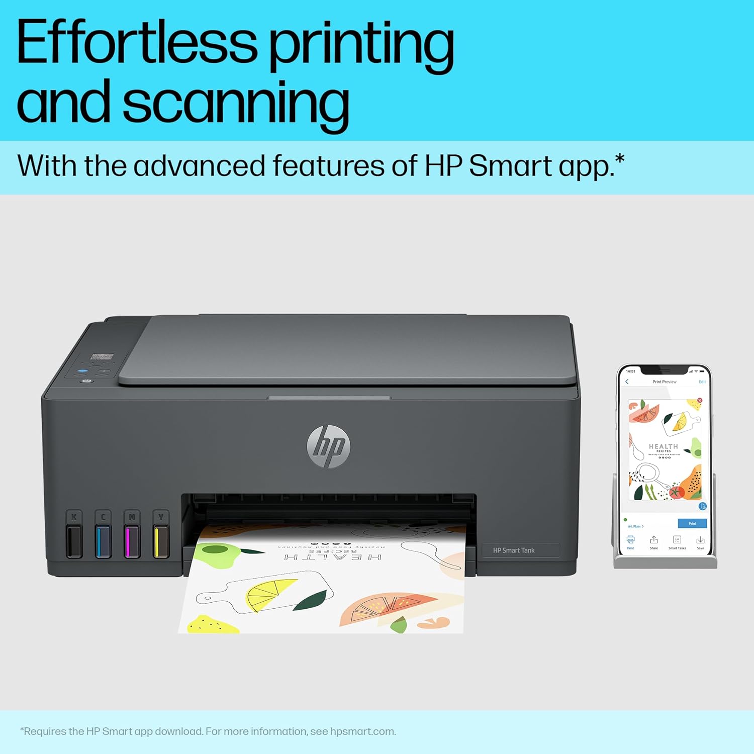 HP Smart Tank 584 All-in-One WiFi Colour Printer |1+1 Year Extended Warranty on Registration - Image 2