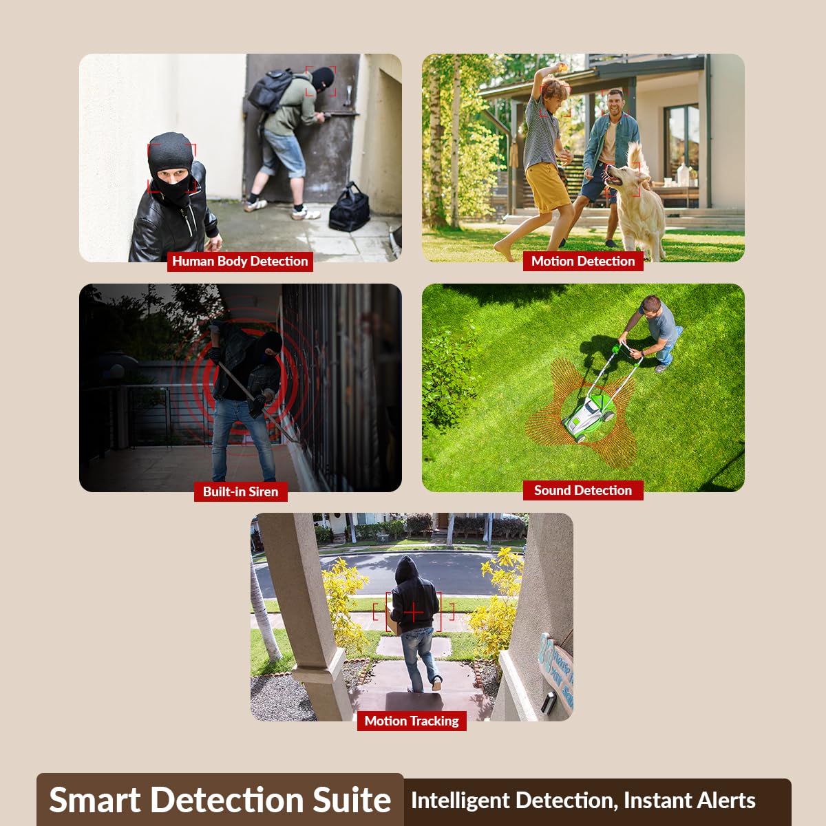 CP PLUS 4MP Quad HD Outdoor Wi-Fi CCTV Camera | 360° Pan & Tilt | Full-Color Night Vision | CTC Cyber Secure Tech | Smart Detection Suite | View & Talk | OK Google | Cloud Recording | CP-Z43Q - Image 3