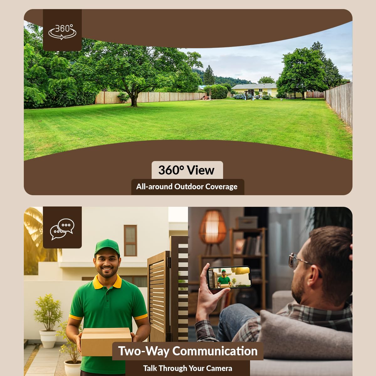 CP PLUS 4MP Quad HD Outdoor Wi-Fi CCTV Camera | 360° Pan & Tilt | Full-Color Night Vision | CTC Cyber Secure Tech | Smart Detection Suite | View & Talk | OK Google | Cloud Recording | CP-Z43Q - Image 4